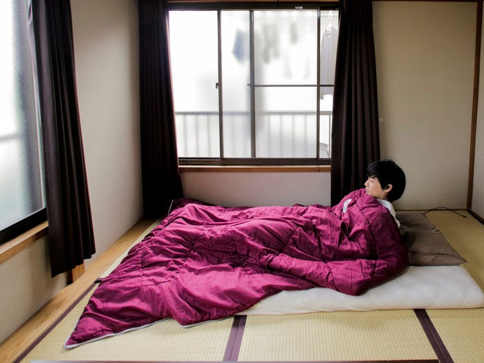 Katsuya Toyoda in his bedroom.